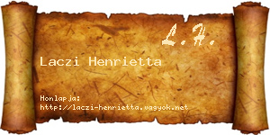 Laczi Henrietta névjegykártya